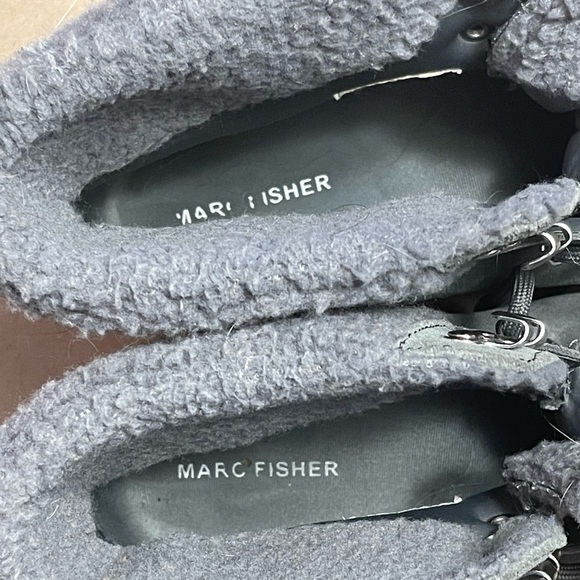 Marc Fisher Gray Ankle Boots with Cream Sole - Picture 8 of 8